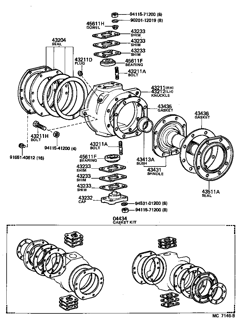  LAND CRUISER VAN |  FRONT AXLE ARM STEERING KNUCKLE