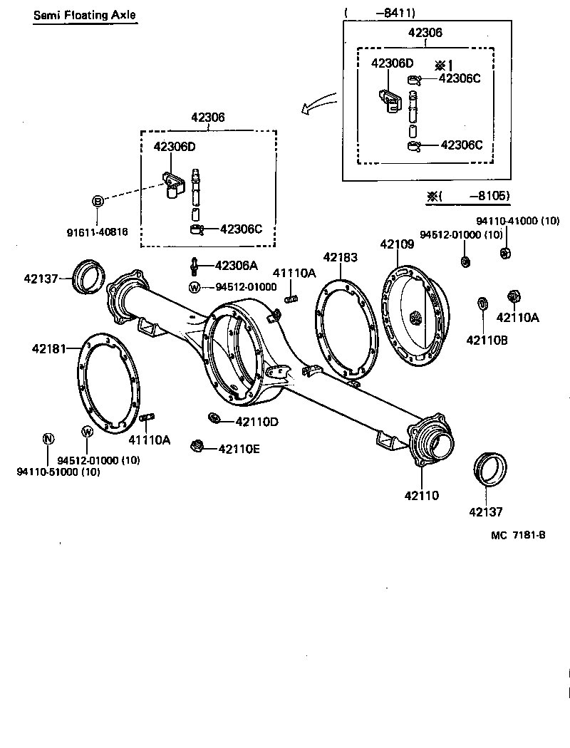  LAND CRUISER VAN |  REAR AXLE HOUSING DIFFERENTIAL