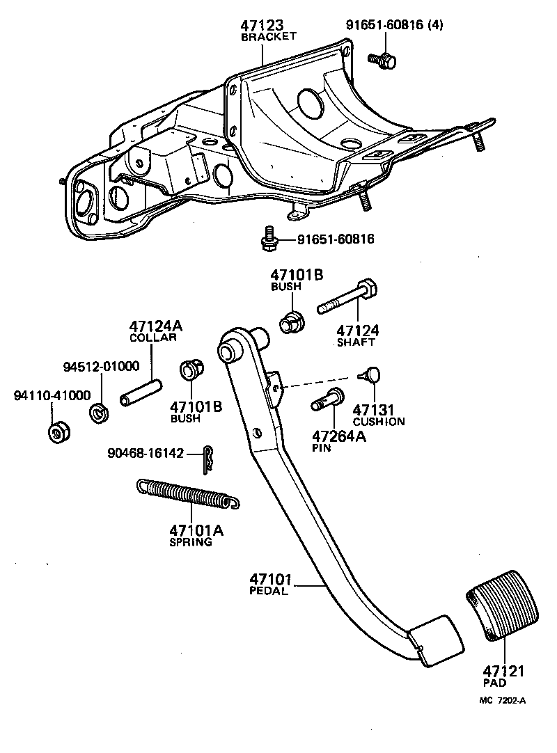  LAND CRUISER VAN |  BRAKE PEDAL BRACKET