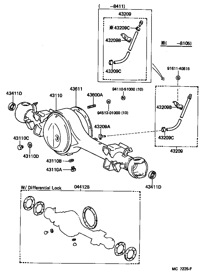  LAND CRUISER VAN |  FRONT AXLE HOUSING DIFFERENTIAL