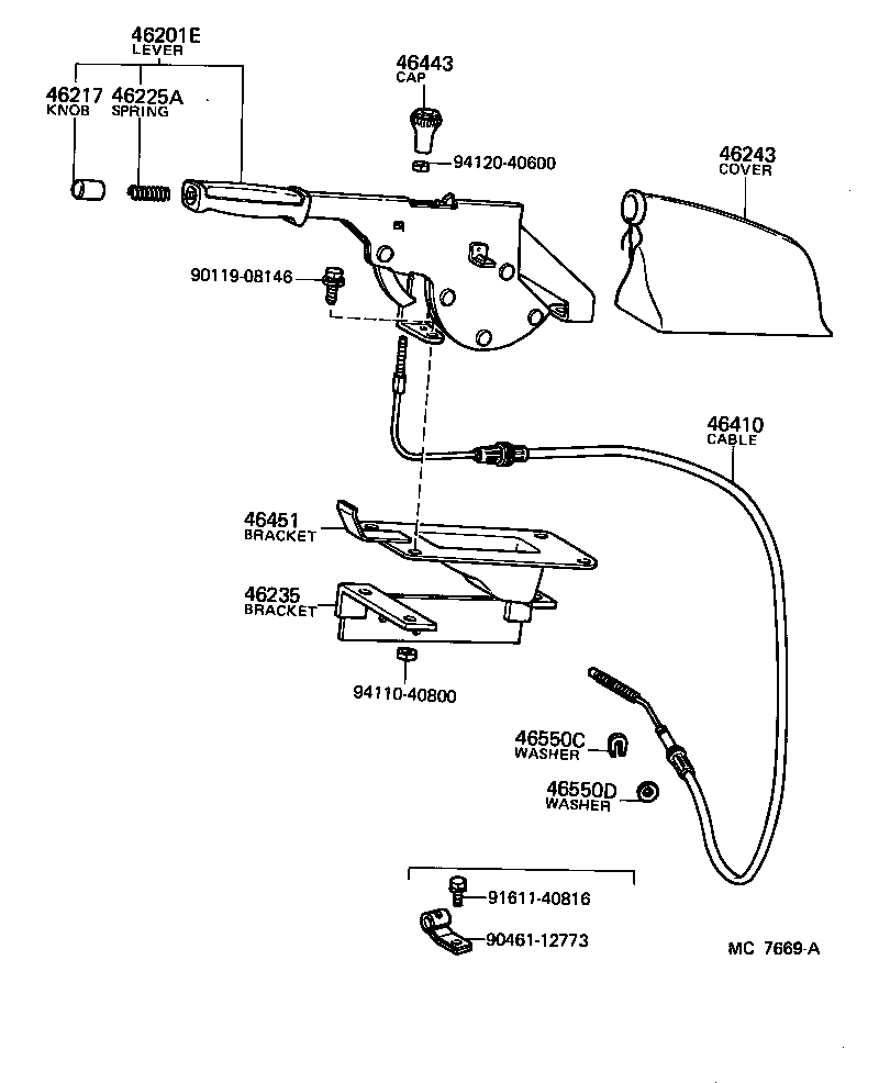 LAND CRUISER VAN |  PARKING BRAKE CABLE