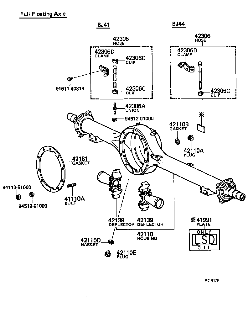  LAND CRUISER 40 |  REAR AXLE HOUSING DIFFERENTIAL