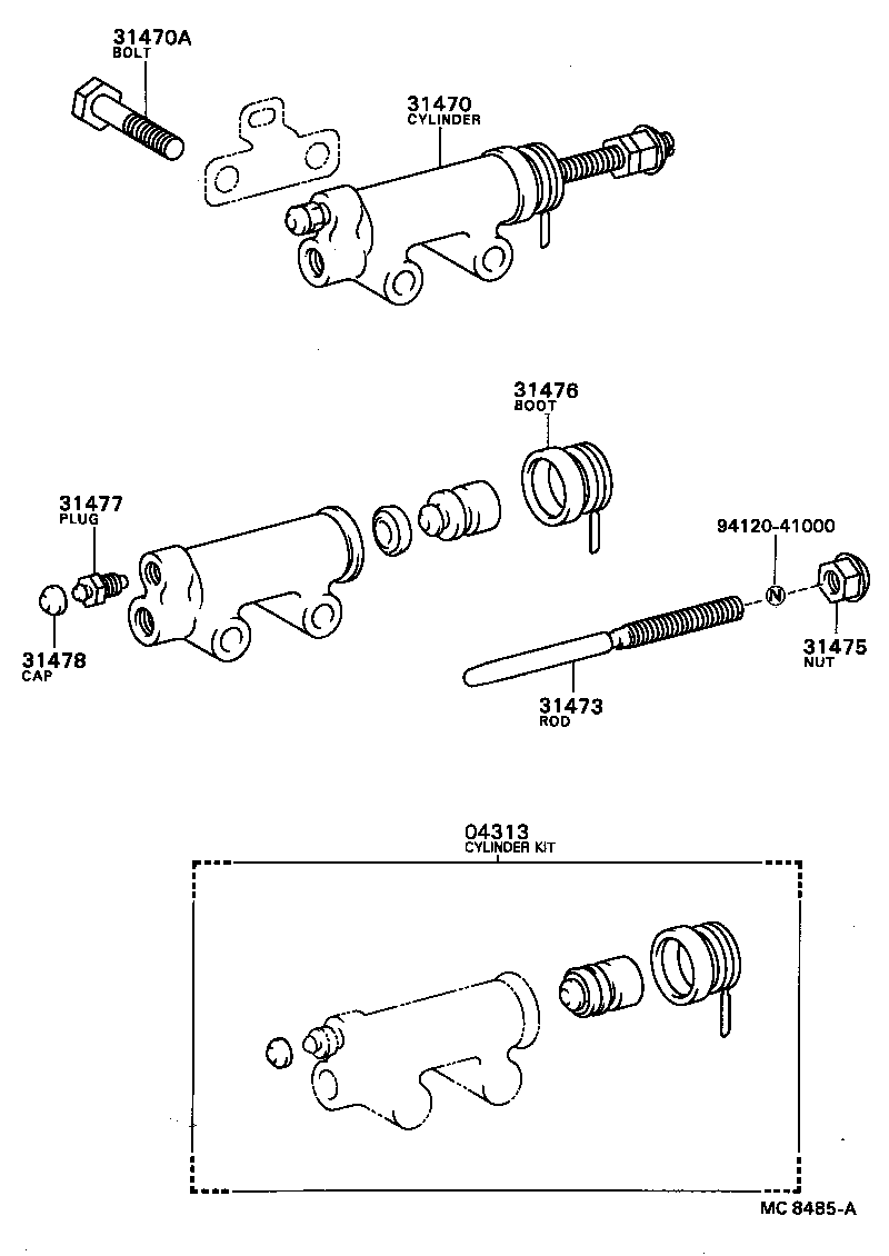  COASTER |  CLUTCH RELEASE CYLINDER