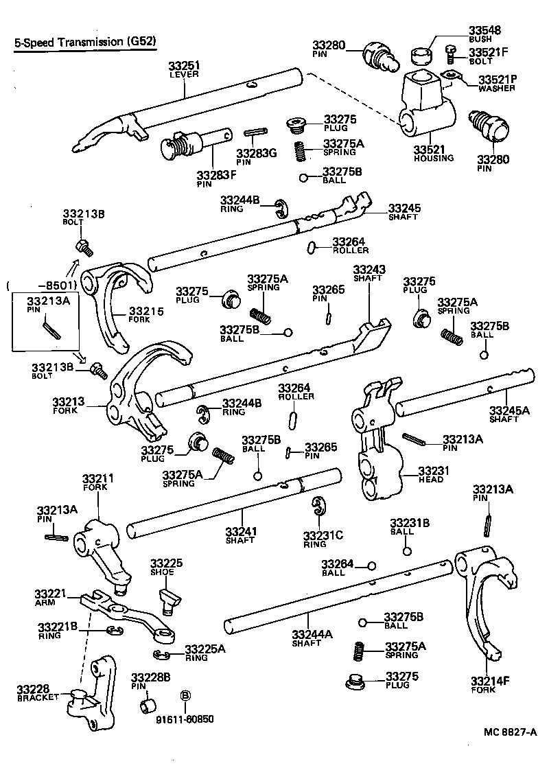  HILUX |  GEAR SHIFT FORK LEVER SHAFT MTM