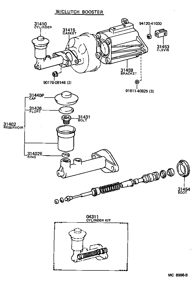  LAND CRUISER VAN |  CLUTCH MASTER CYLINDER