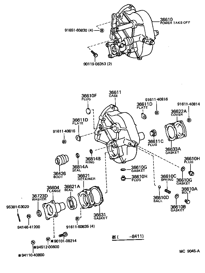  LAND CRUISER VAN |  POWER TAKE OFF CASE GEAR