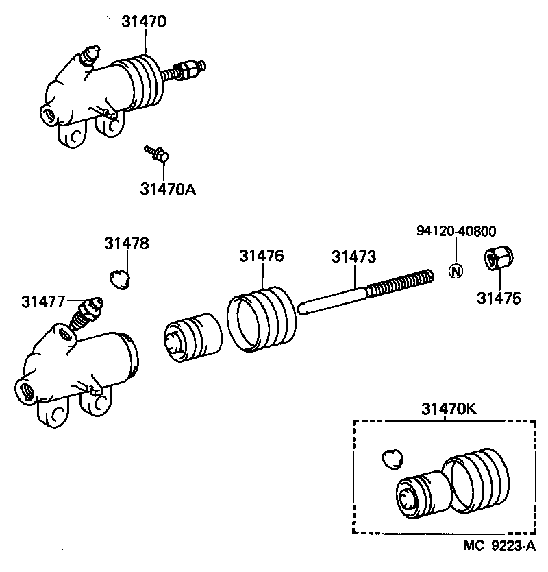  HIACE TRUCK |  CLUTCH RELEASE CYLINDER