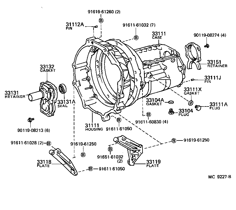  HIACE TRUCK |  CLUTCH HOUSING TRANSMISSION CASE MTM