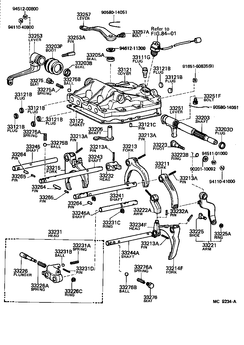  HIACE TRUCK |  GEAR SHIFT FORK LEVER SHAFT MTM