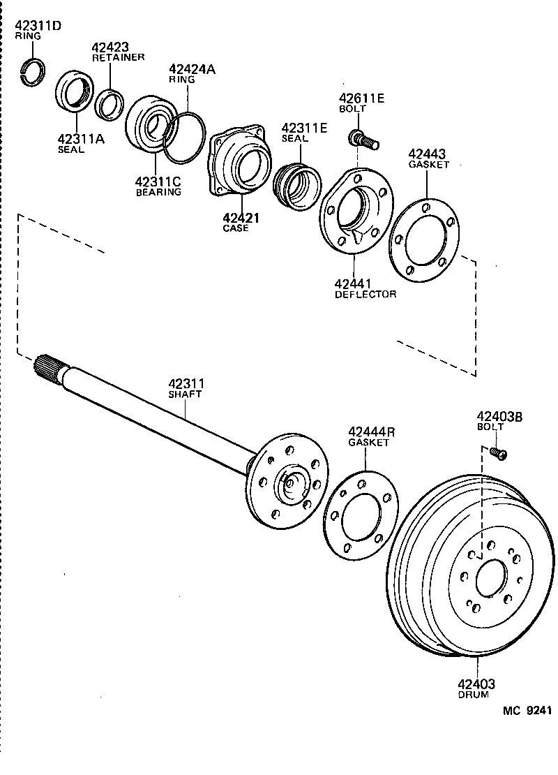  HIACE TRUCK |  REAR AXLE SHAFT HUB