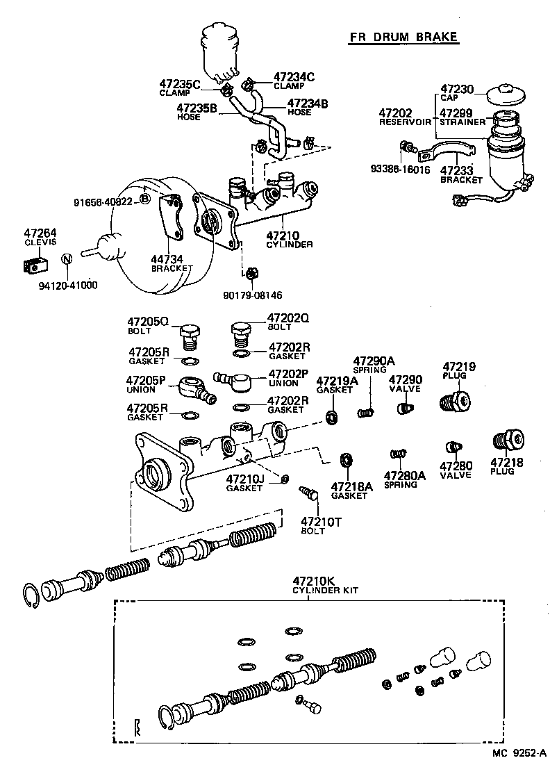  HIACE TRUCK |  BRAKE MASTER CYLINDER