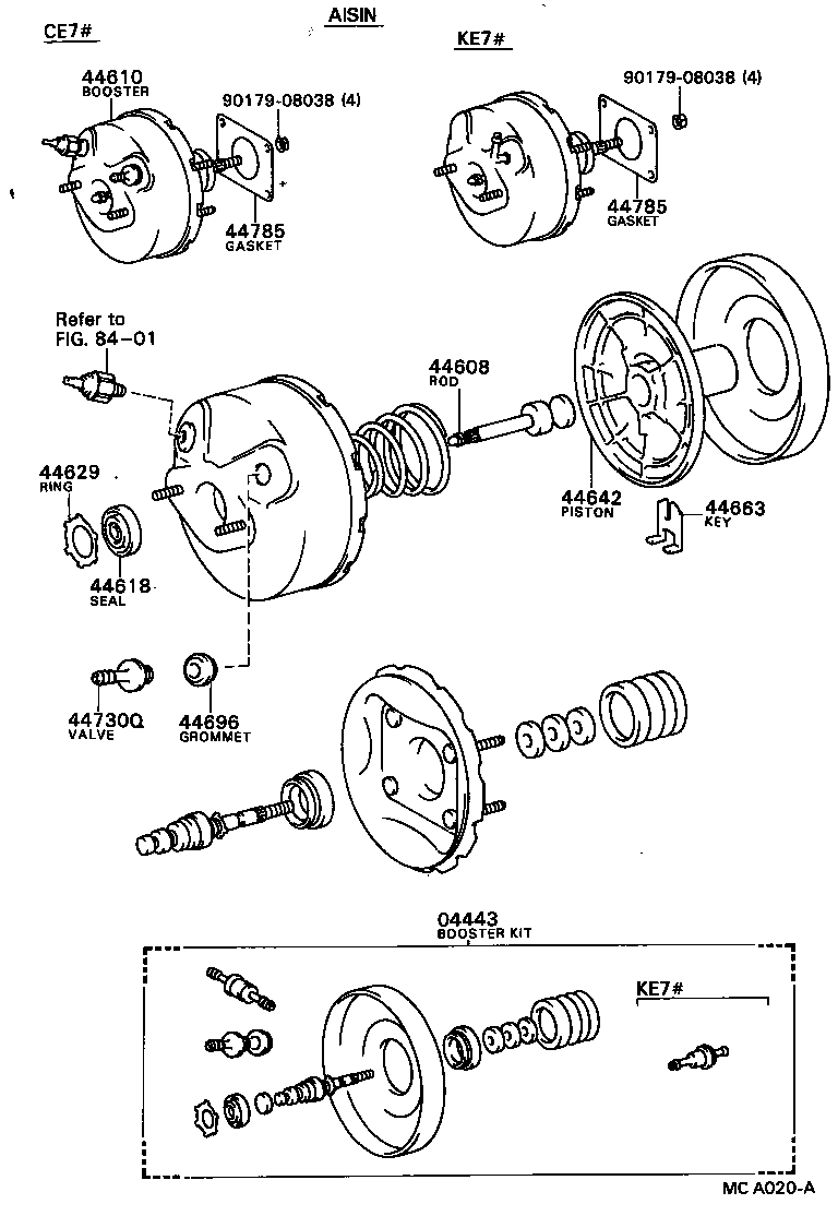  COROLLA |  BRAKE BOOSTER VACUUM TUBE