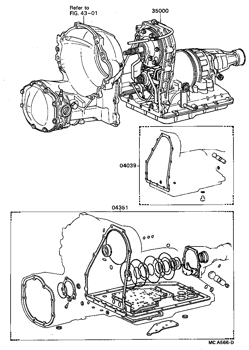  CORSA TERCEL |  TRANSAXLE OR TRANSMISSION ASSY GASKET KIT ATM