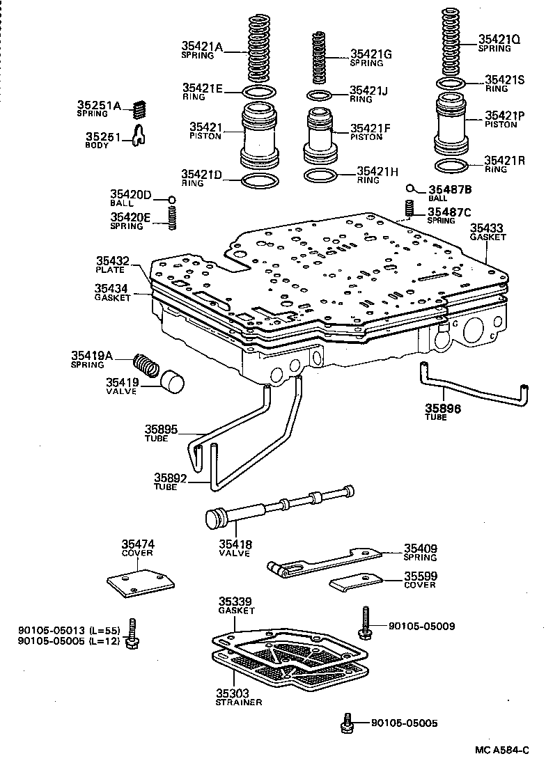  HILUX |  VALVE BODY OIL STRAINER ATM