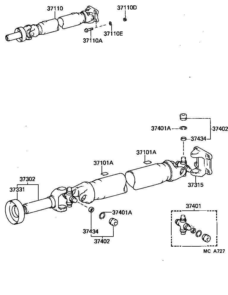  HIACE TRUCK |  PROPELLER SHAFT UNIVERSAL JOINT