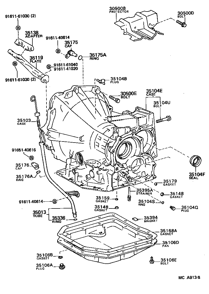  MR2 |  TRANSMISSION CASE OIL PAN ATM