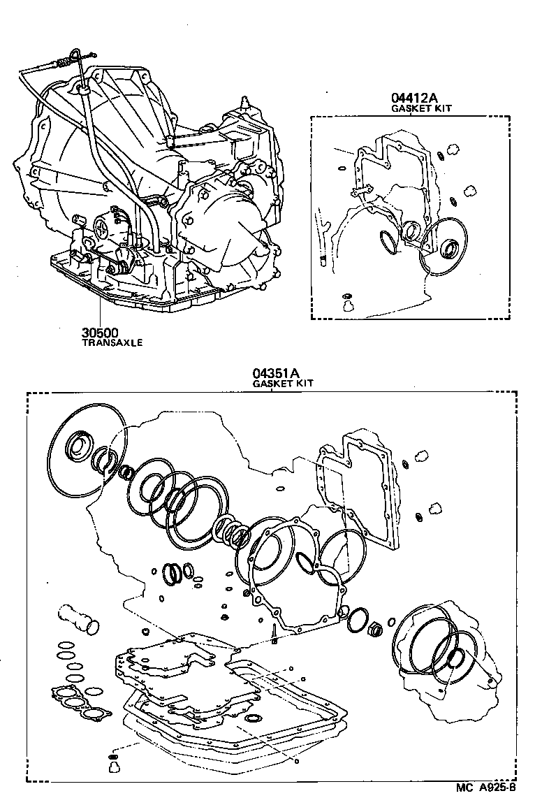  MR2 |  TRANSAXLE OR TRANSMISSION ASSY GASKET KIT ATM