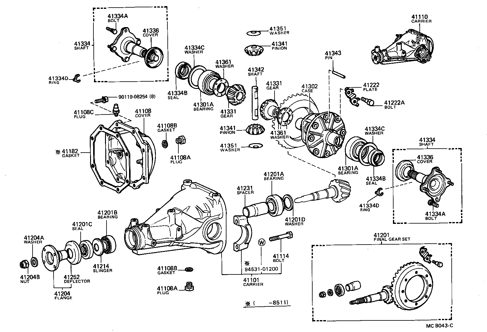  CHASER |  REAR AXLE HOUSING DIFFERENTIAL