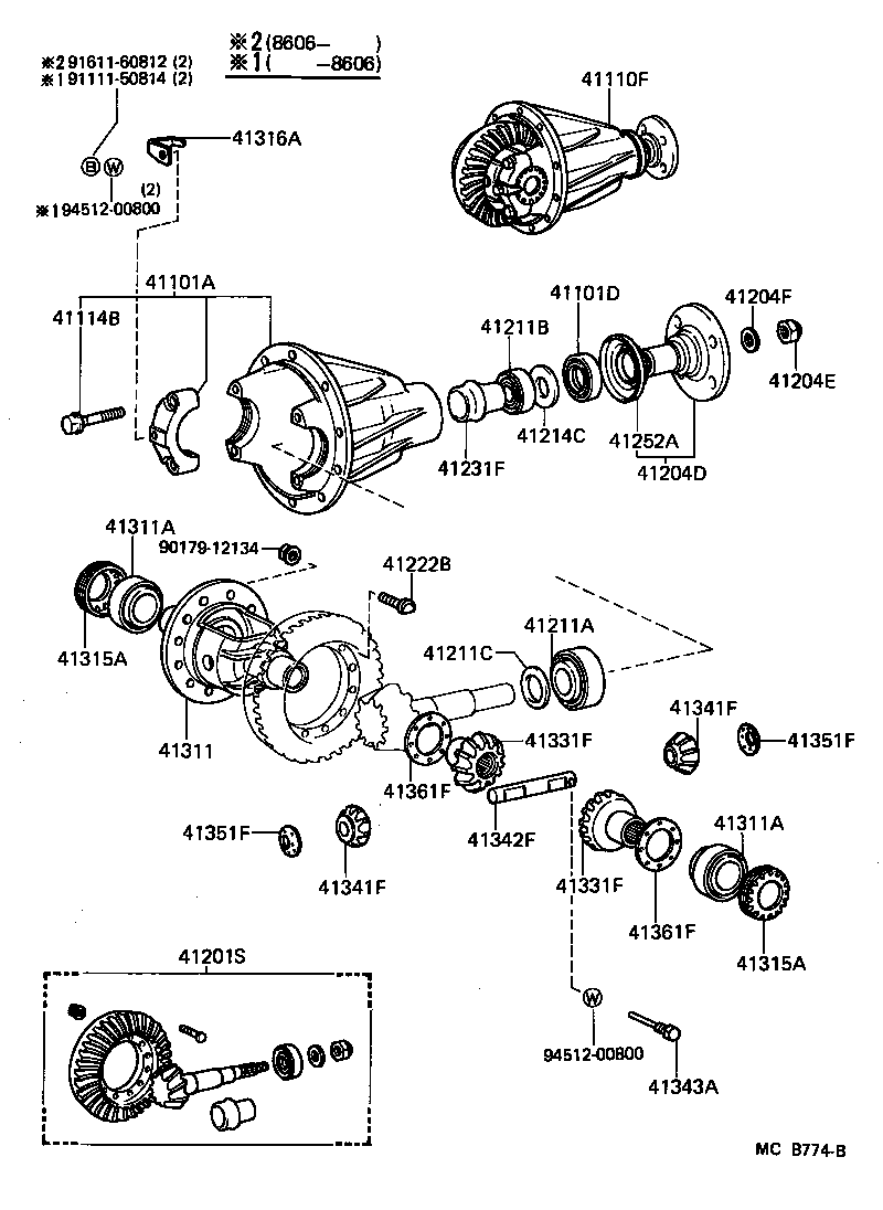  LAND CRUISER S T H T |  FRONT AXLE HOUSING DIFFERENTIAL