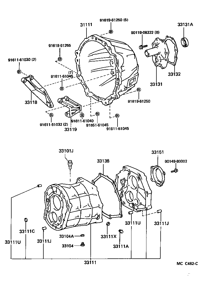  HIACE QUICK DELIVERY |  CLUTCH HOUSING TRANSMISSION CASE MTM