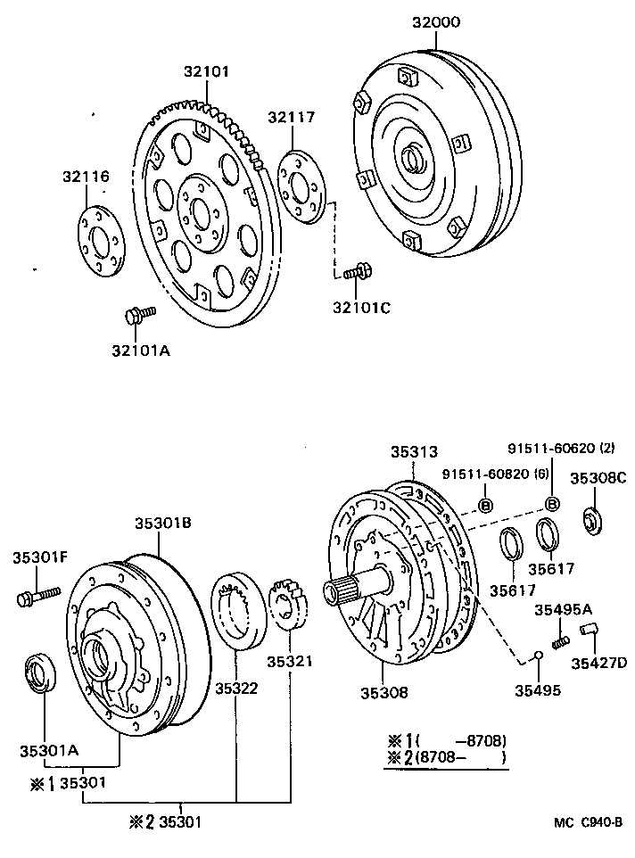  LAND CRUISER S T H T |  TORQUE CONVERTER FRONT OIL PUMP CHAIN ATM