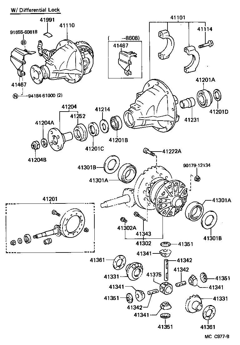  LAND CRUISER VAN |  REAR AXLE HOUSING DIFFERENTIAL