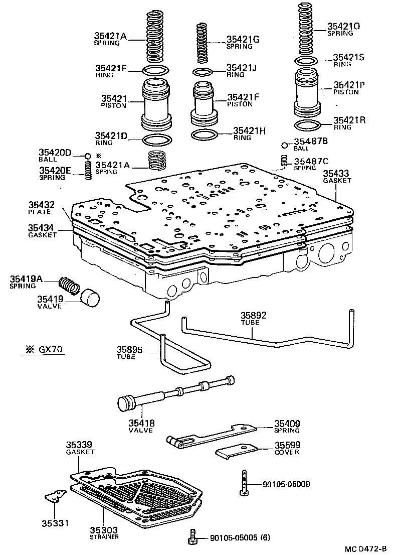  MARK 2 |  VALVE BODY OIL STRAINER ATM