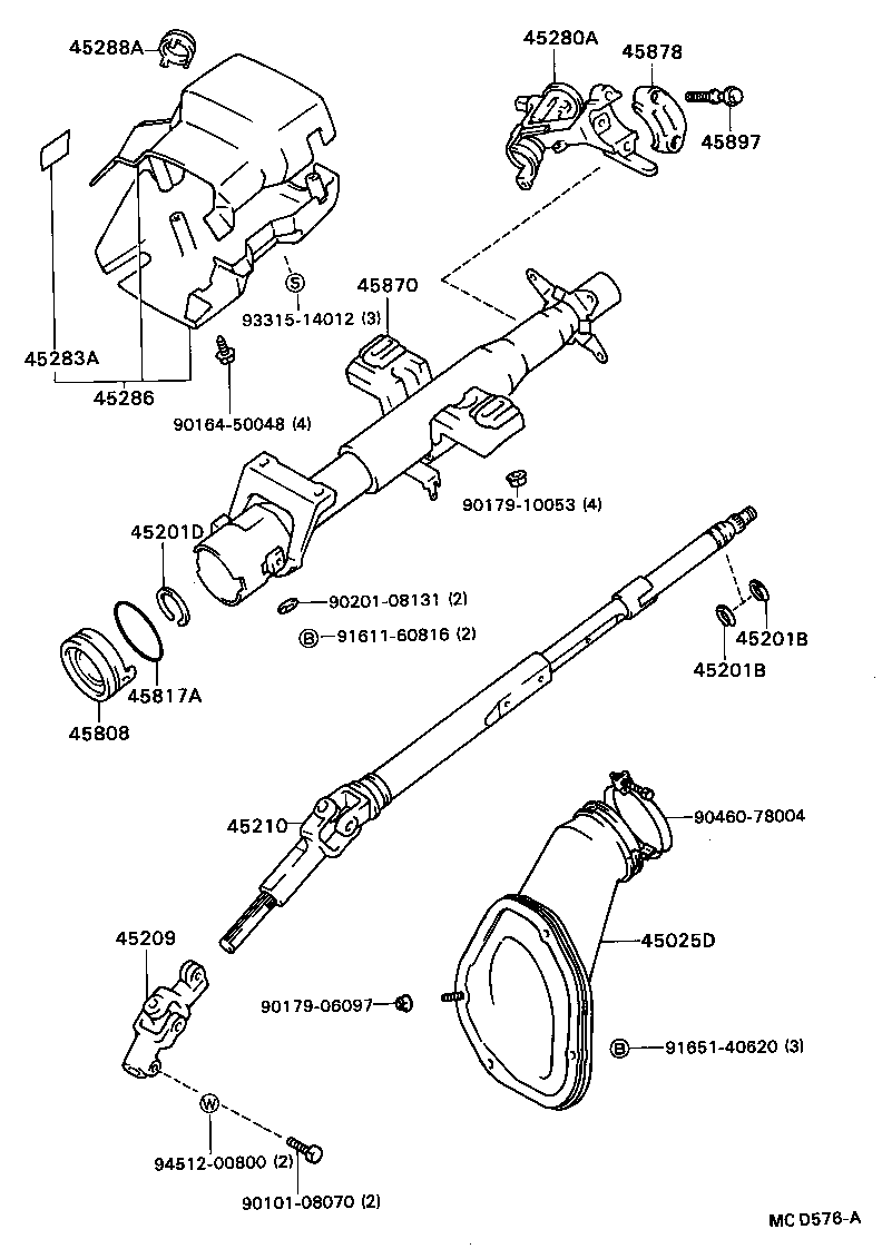  CAMRY VISTA |  STEERING COLUMN SHAFT