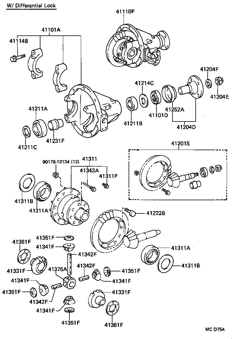  LAND CRUISER S T H T |  FRONT AXLE HOUSING DIFFERENTIAL