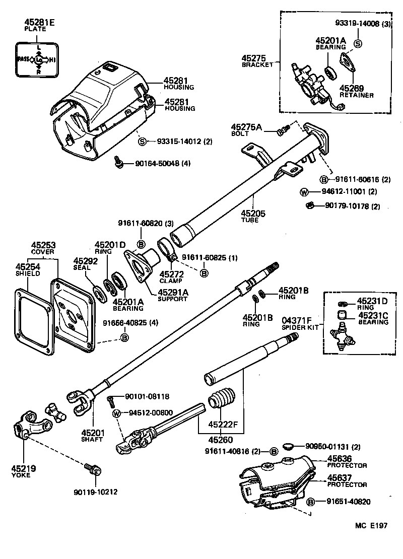  LAND CRUISER VAN |  STEERING COLUMN SHAFT