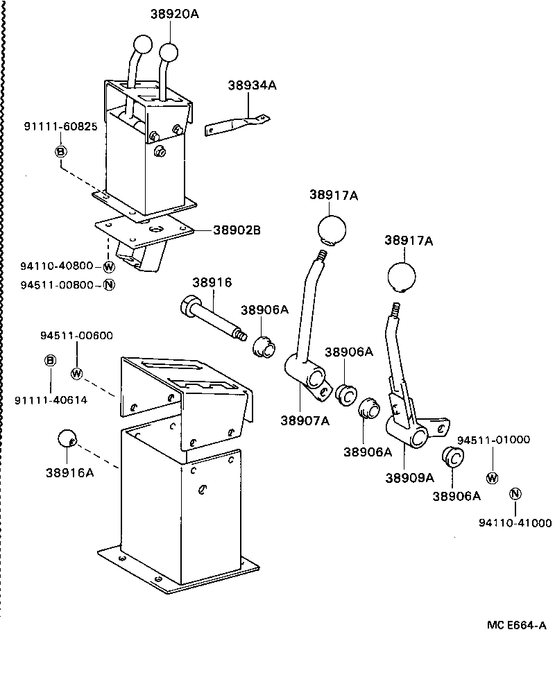  DYNA TOYOACE |  POWER TAKE OFF LEVER LINK