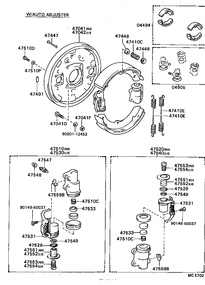  DYNA TOYOACE |  FRONT DRUM BRAKE WHEEL CYLINDER BACKING PLATE