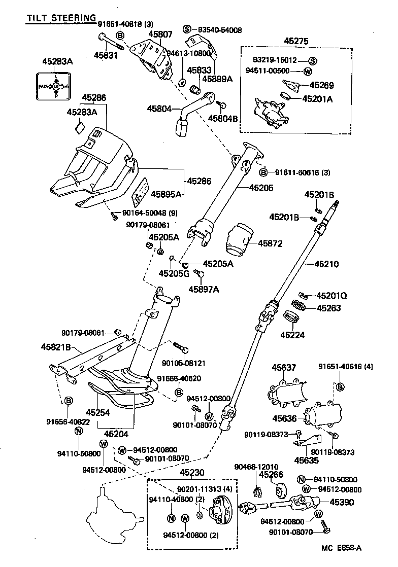  HIACE VAN WAGON |  STEERING COLUMN SHAFT