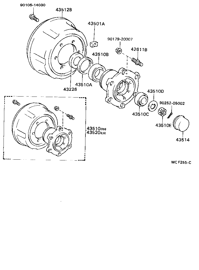  DYNA TOYOACE |  FRONT AXLE HUB