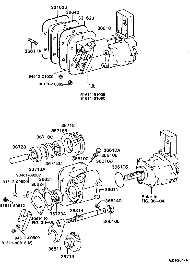  DYNA TOYOACE |  POWER TAKE OFF CASE GEAR