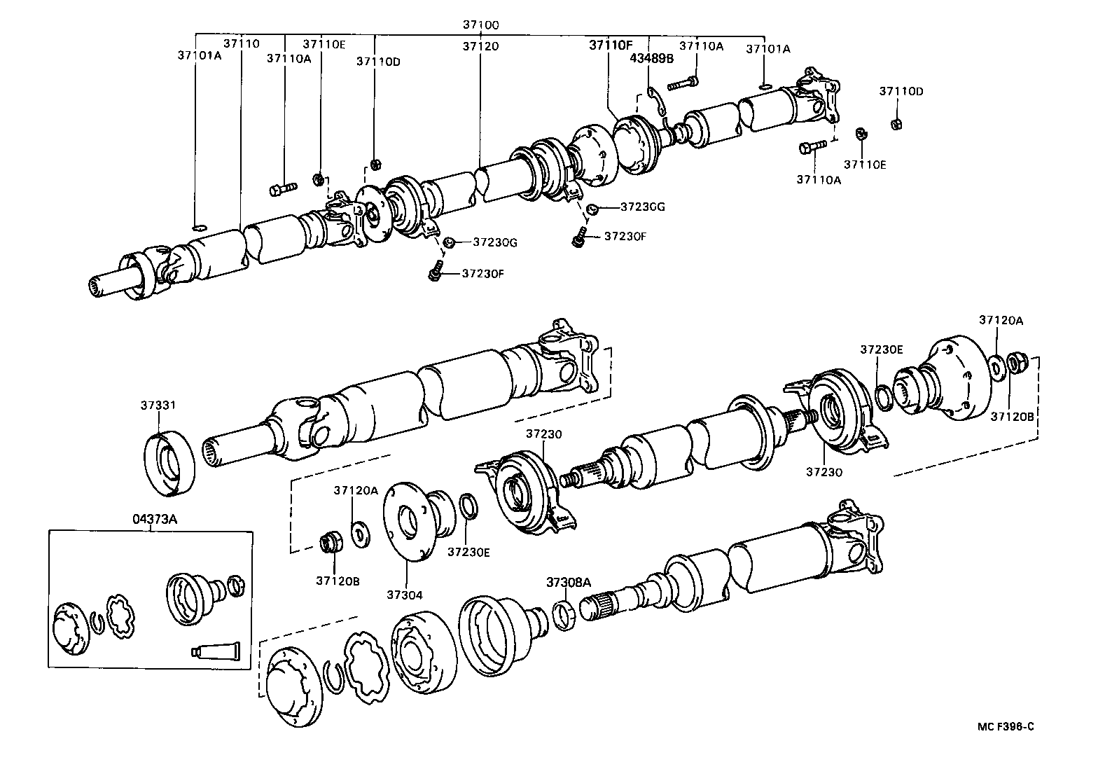  CAMRY VISTA |  PROPELLER SHAFT UNIVERSAL JOINT