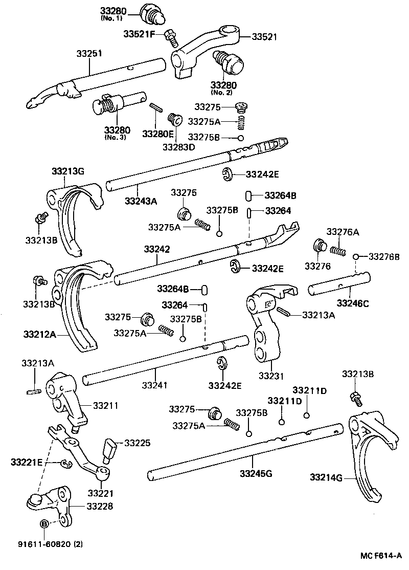  SOARER |  GEAR SHIFT FORK LEVER SHAFT MTM