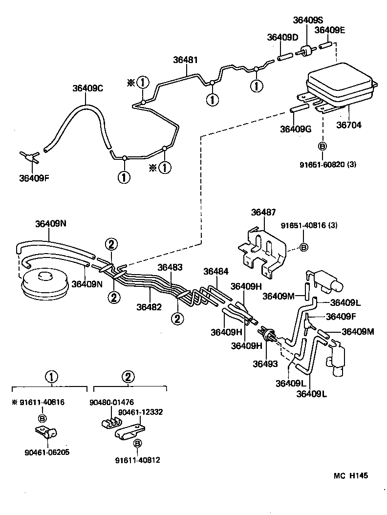  LITEACE VAN WAGON |  TRANSFER VACUUM PIPING