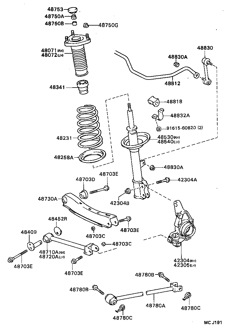  CELICA |  REAR SPRING SHOCK ABSORBER