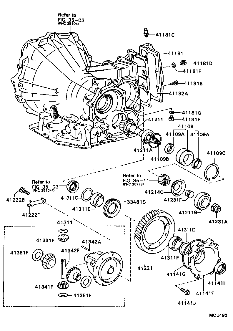  CARINA ED |  FRONT AXLE HOUSING DIFFERENTIAL