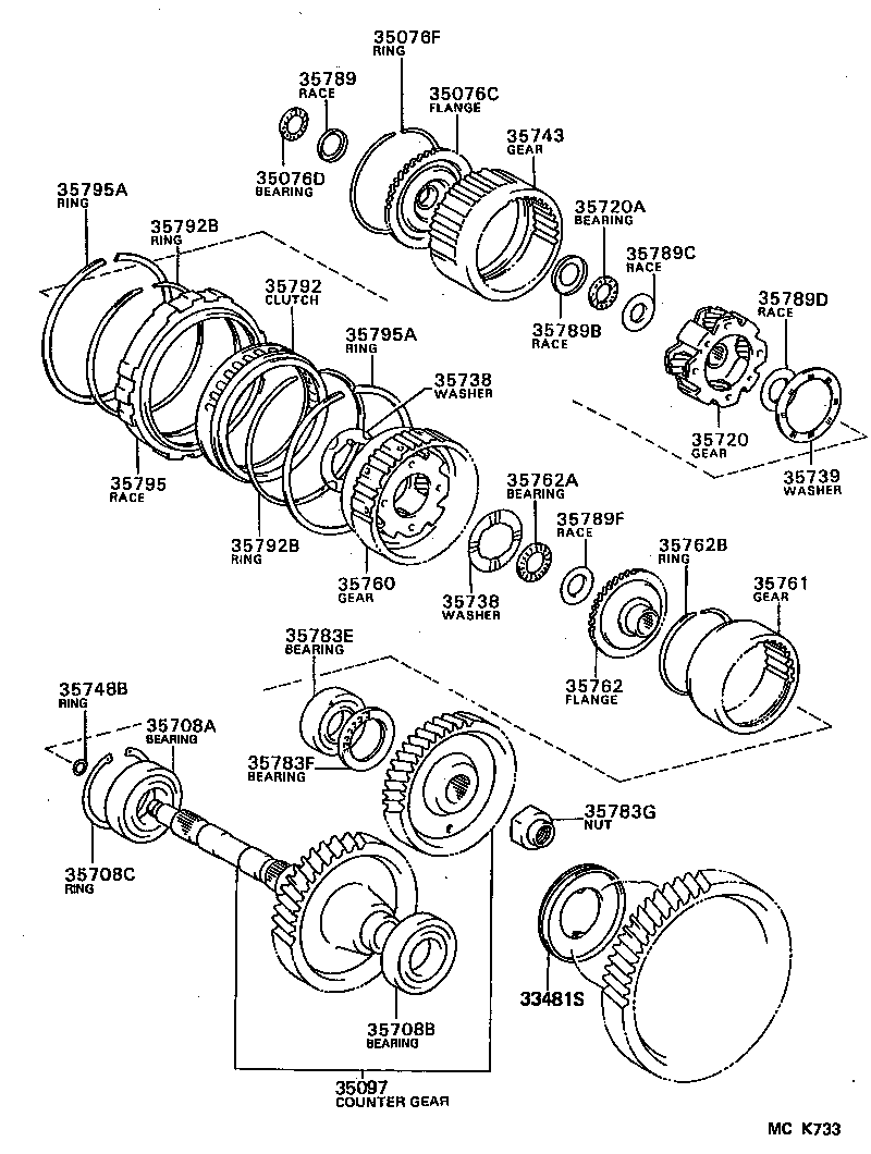  SERA |  PLANETARY GEAR REVERSE PISTON COUNTER GEAR ATM