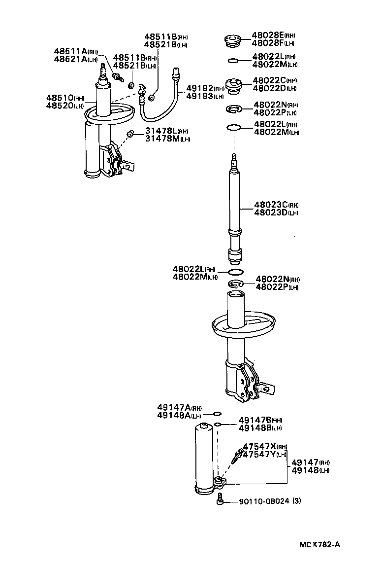  CELICA |  FRONT SPRING SHOCK ABSORBER