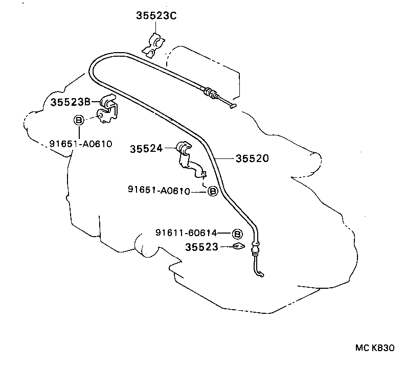  CARINA FF |  THROTTLE LINK VALVE LEVER ATM