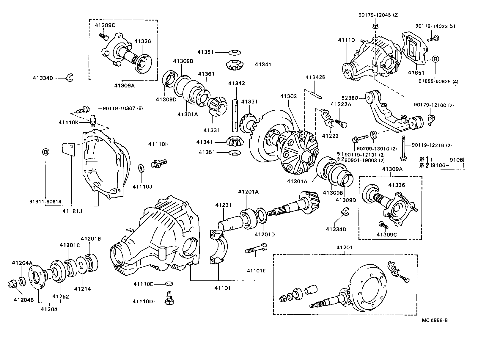  CAMRY VISTA |  REAR AXLE HOUSING DIFFERENTIAL