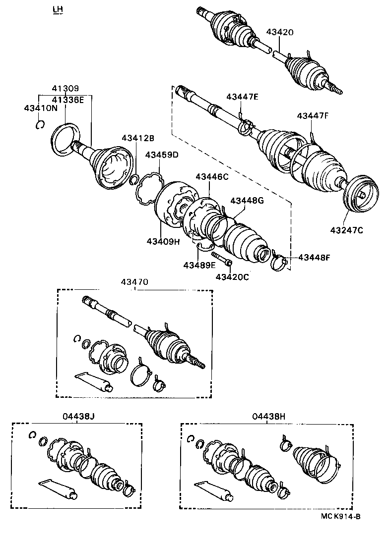  CAMRY VISTA |  FRONT DRIVE SHAFT