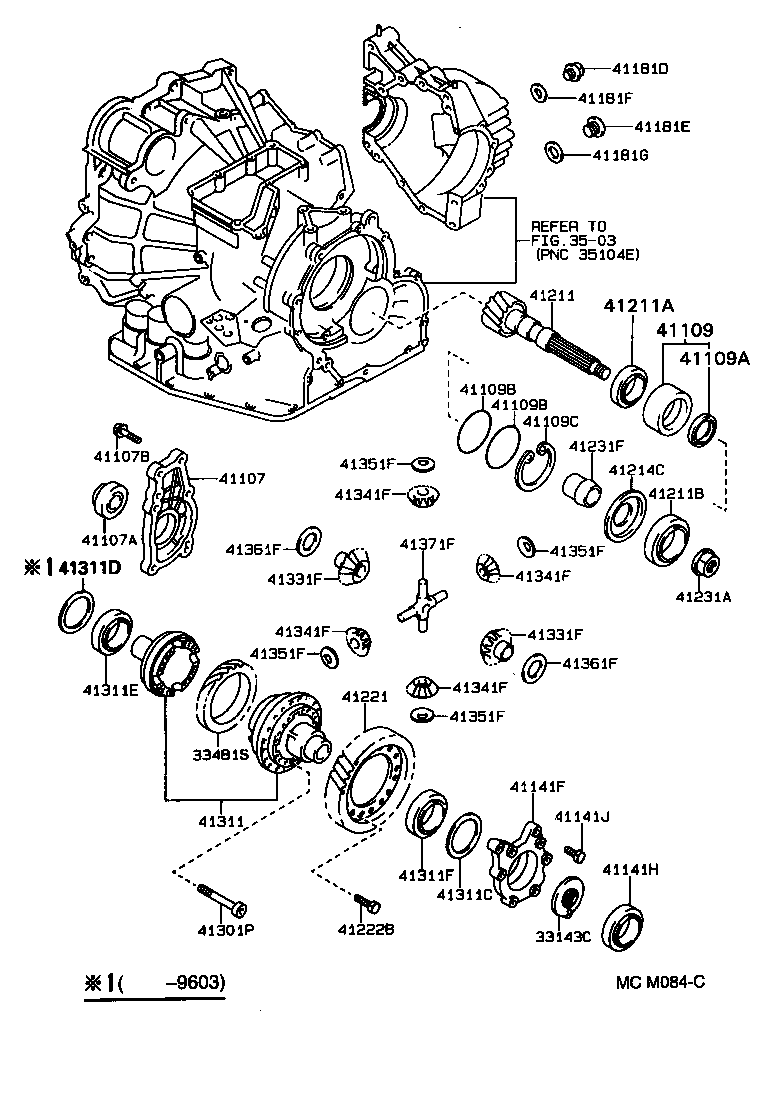  SCEPTER SED |  FRONT AXLE HOUSING DIFFERENTIAL