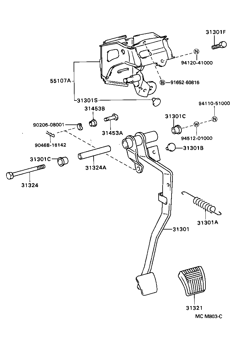  CORONA |  CLUTCH PEDAL FLEXIBLE HOSE