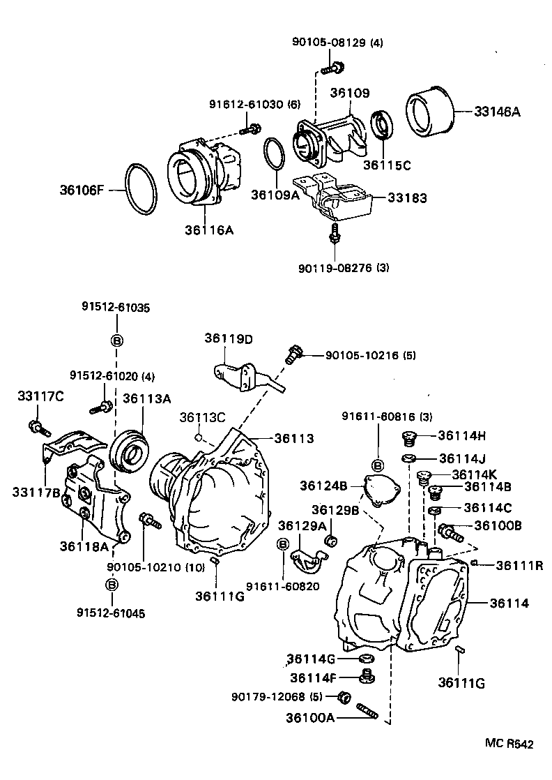  CARINA FF |  TRANSFER CASE EXTENSION HOUSING