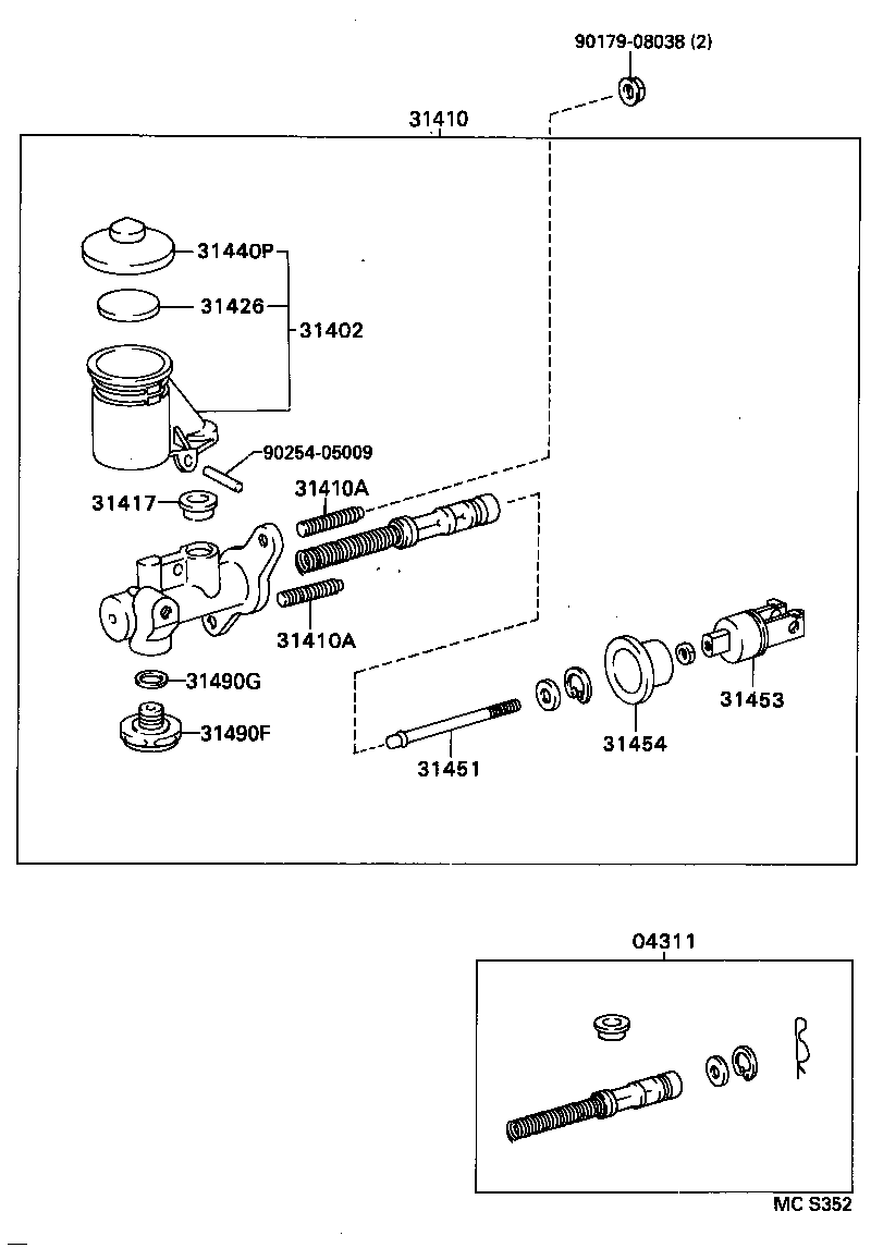  CAMRY VISTA |  CLUTCH MASTER CYLINDER