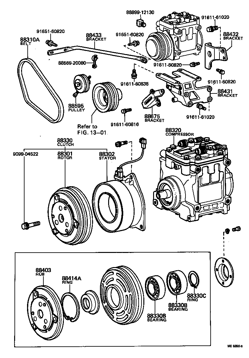  DYNA TOYOACE |  HEATING AIR CONDITIONING COMPRESSOR